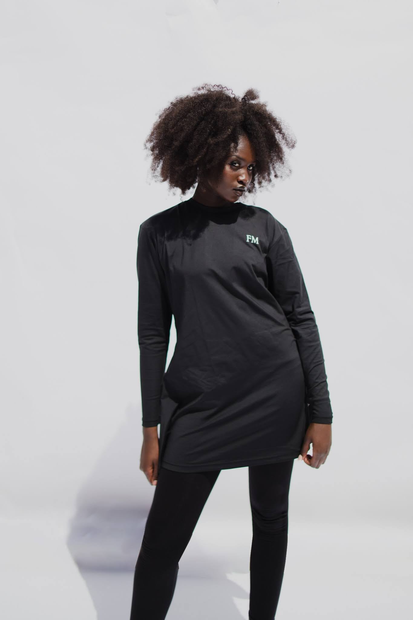 Courageous Long sleeve T - shirt Black - Flex Modesty