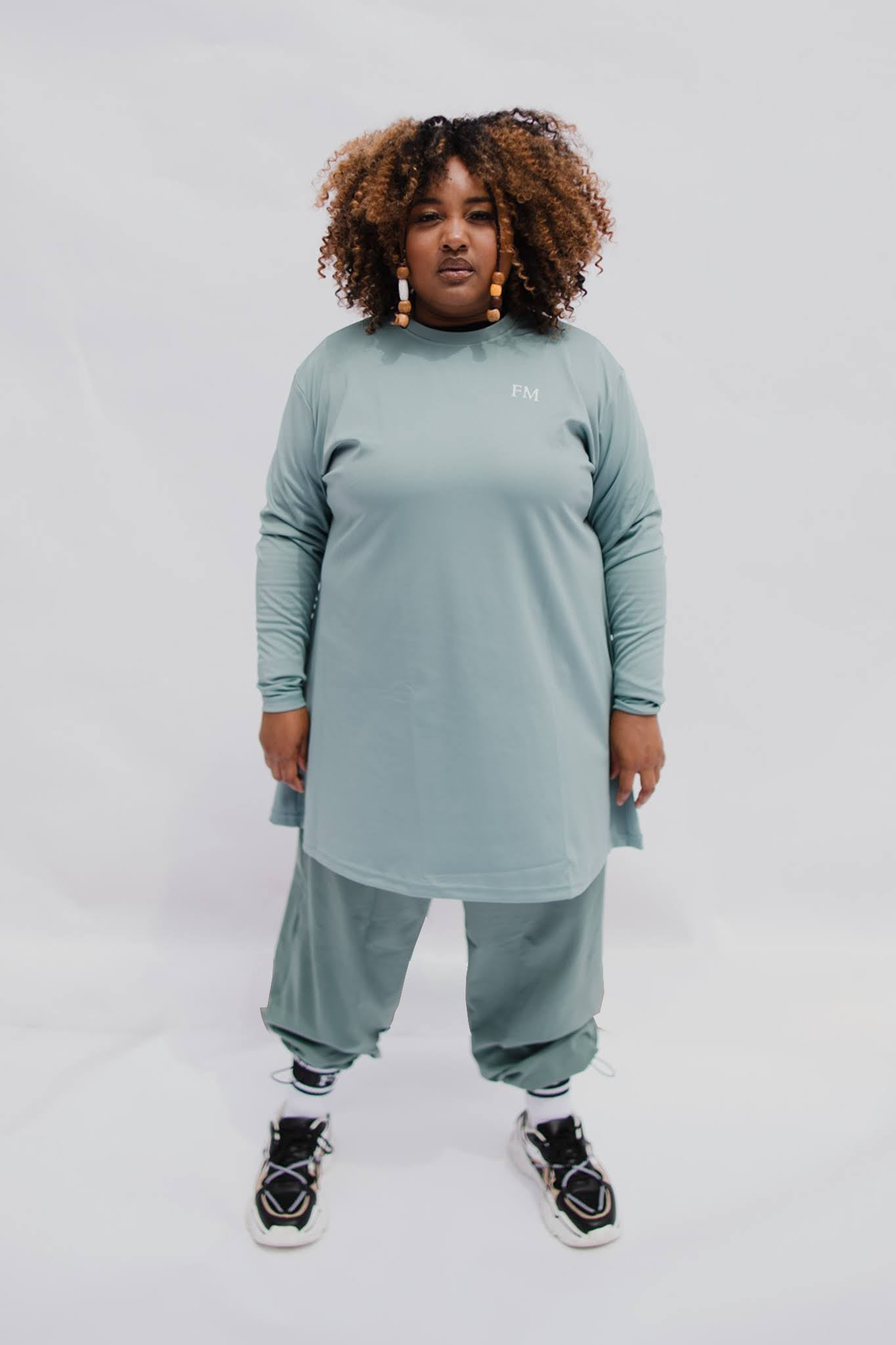 Courageous Long sleeve T - shirt Teal - Flex Modesty