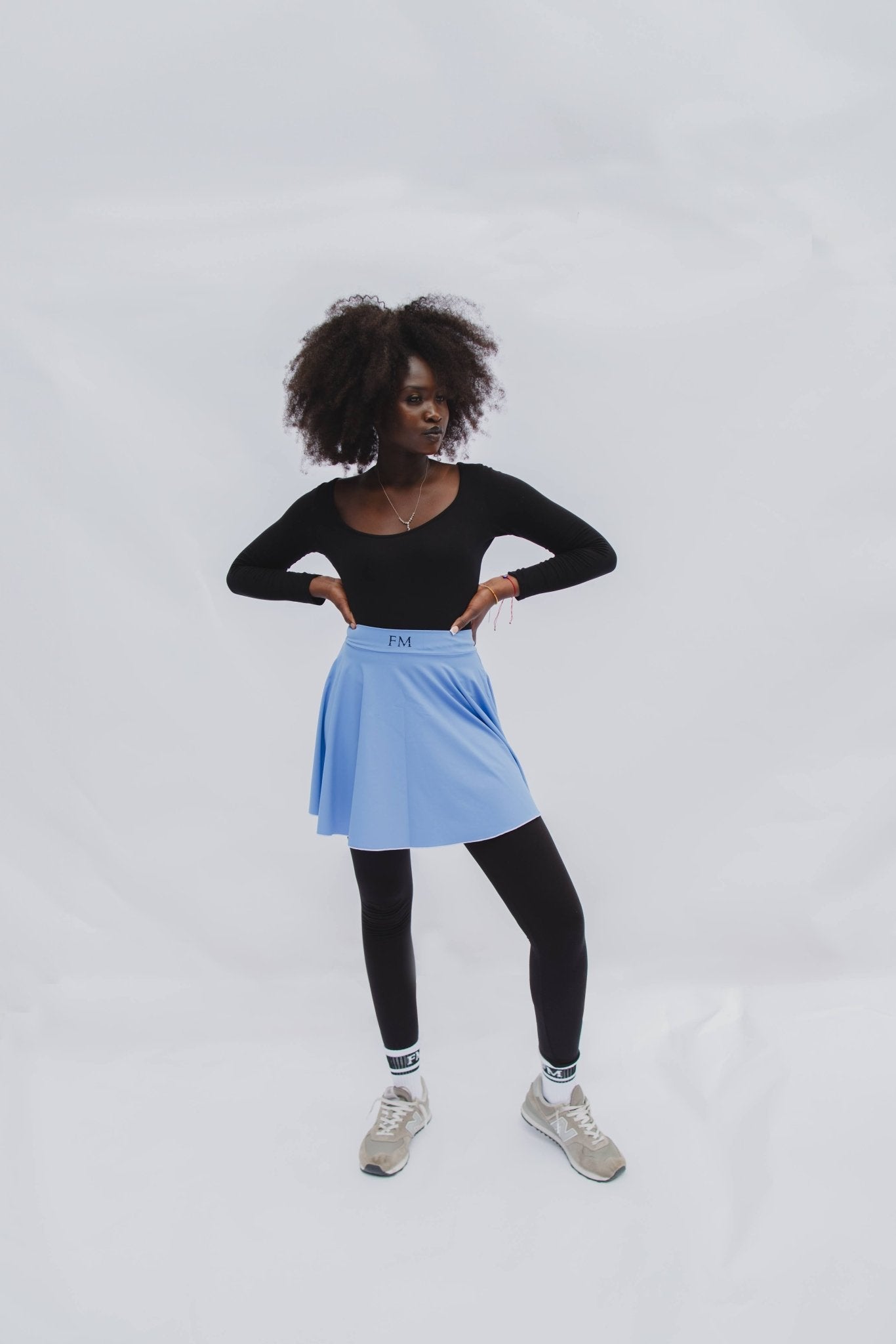 Flex Blue Circle SKirt - Flex Modesty