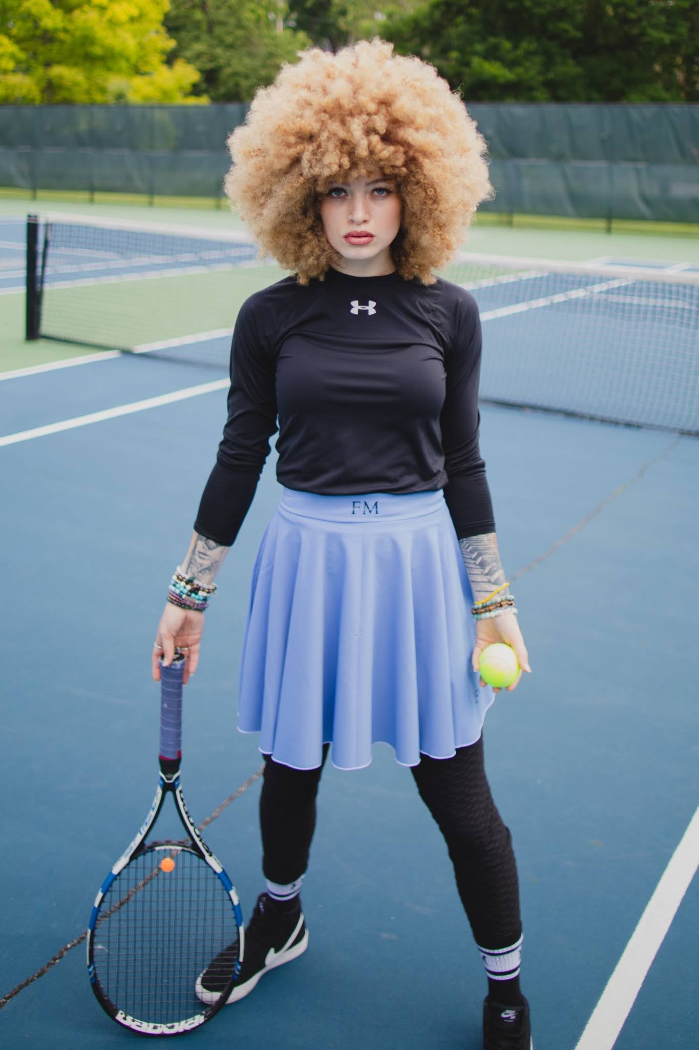 Flex Blue Circle SKirt - Flex Modesty